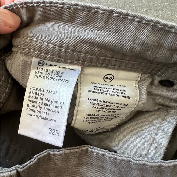 Adriano Goldschmied Men’s Slim Straight “The Matchbox” Pants 32x33 Gray - Picture 3 of 6